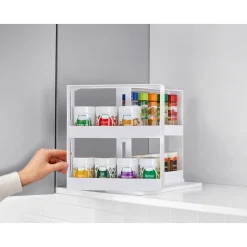 Gewürzregal ausziehbar weiß