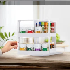 Gewürzregal ausziehbar weiß