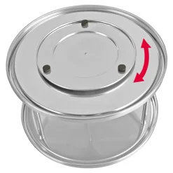 Gewürzregal-Schrankrondell "Doppeldecker", Edelstahl, drehbar, stehend