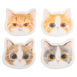 Glasuntersetzer „Katzen“, 4 Stück