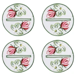 Glasuntersetzer „Rose“, 4 Stück