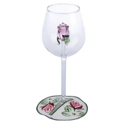 Glasuntersetzer „Rose“, 4 Stück