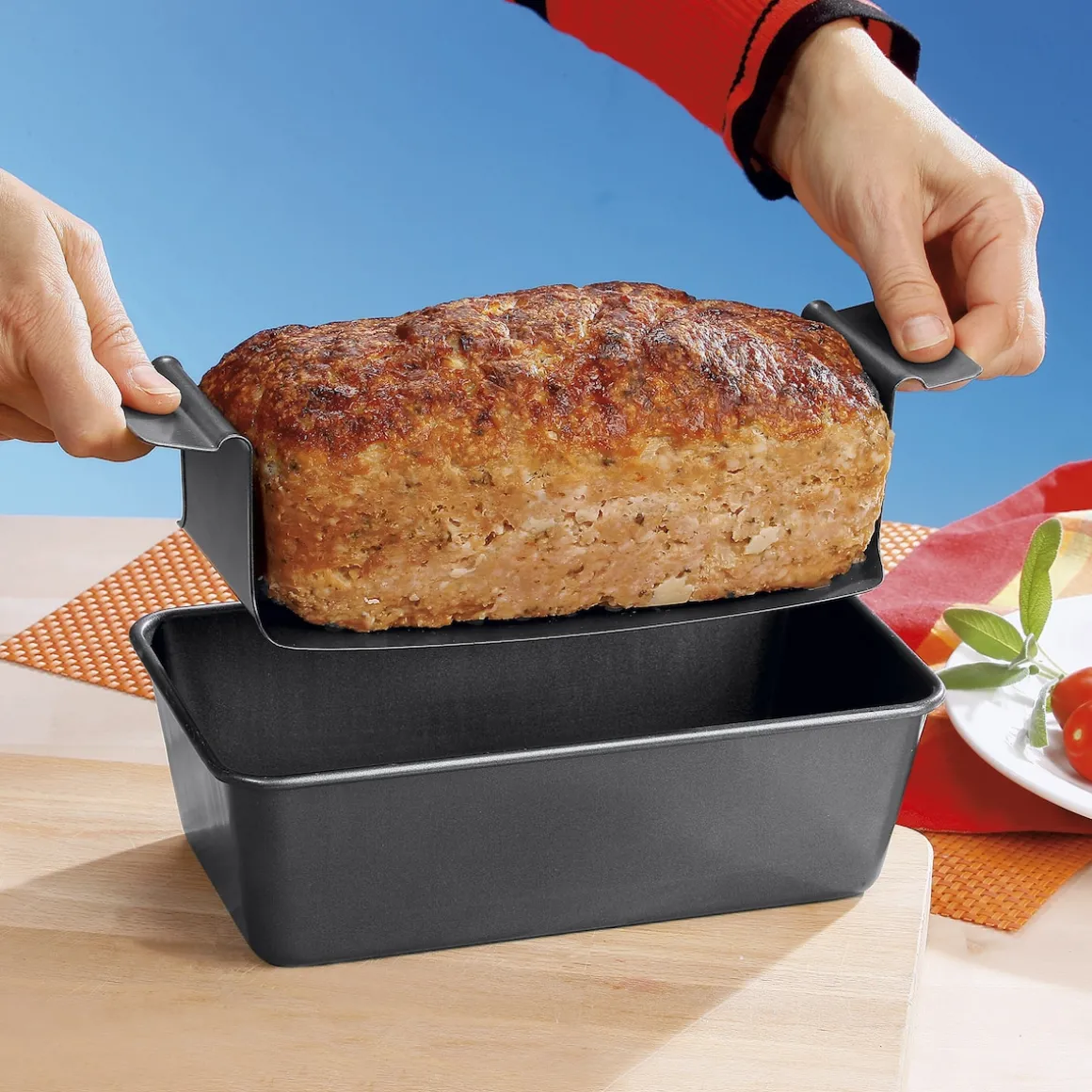 Hackbraten-Form mit Fettauffangfunktion