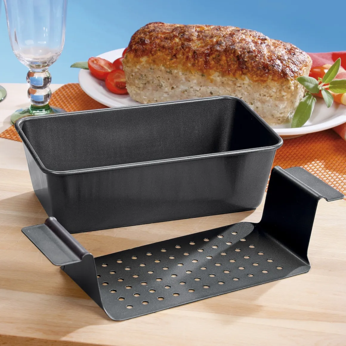 Hackbraten-Form mit Fettauffangfunktion