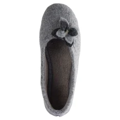 Hausschuh-Ballerina „Bärbel“ grau