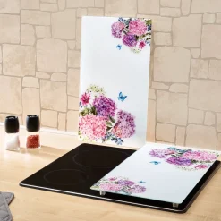Herabdeckplatten "Hortensie", 2-teilig