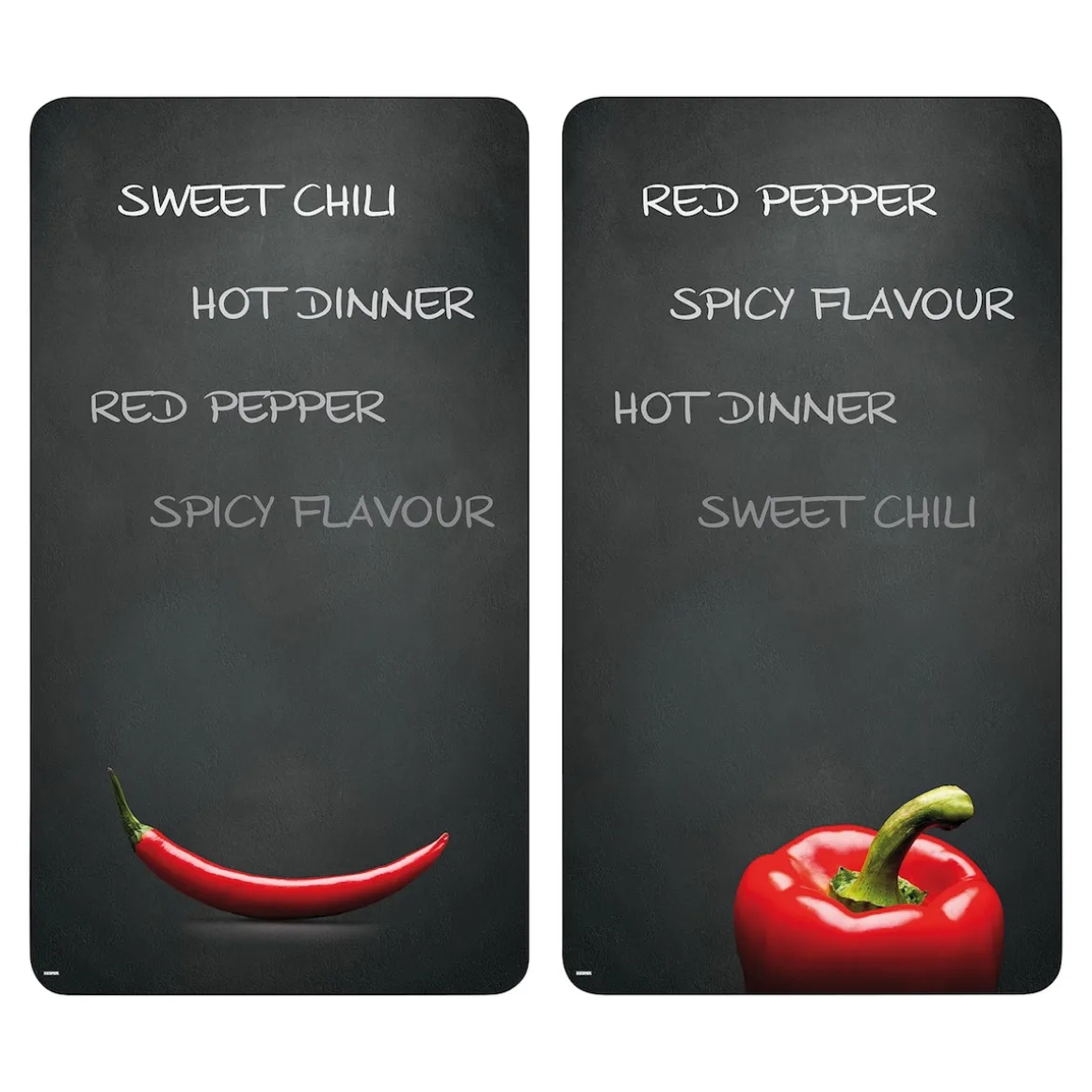 Herdabdeckplatte, 2er Pack Paprika-Chili