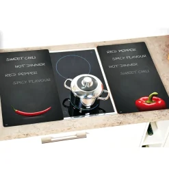 Herdabdeckplatte, 2er Pack Paprika-Chili