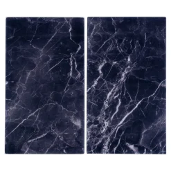 Herdabdeckplatten "Marmor“, 2 Stück Schwarzer Marmor