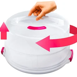 Höhenverstellbarer Tortenbehälter