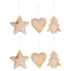 Hänge-Deko „Weihnachtskissen“, 6 Stück