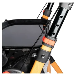 Indoor-Rollator in Holz-Optik mit Tasche und Tablett - AT51040 schwarz/braun