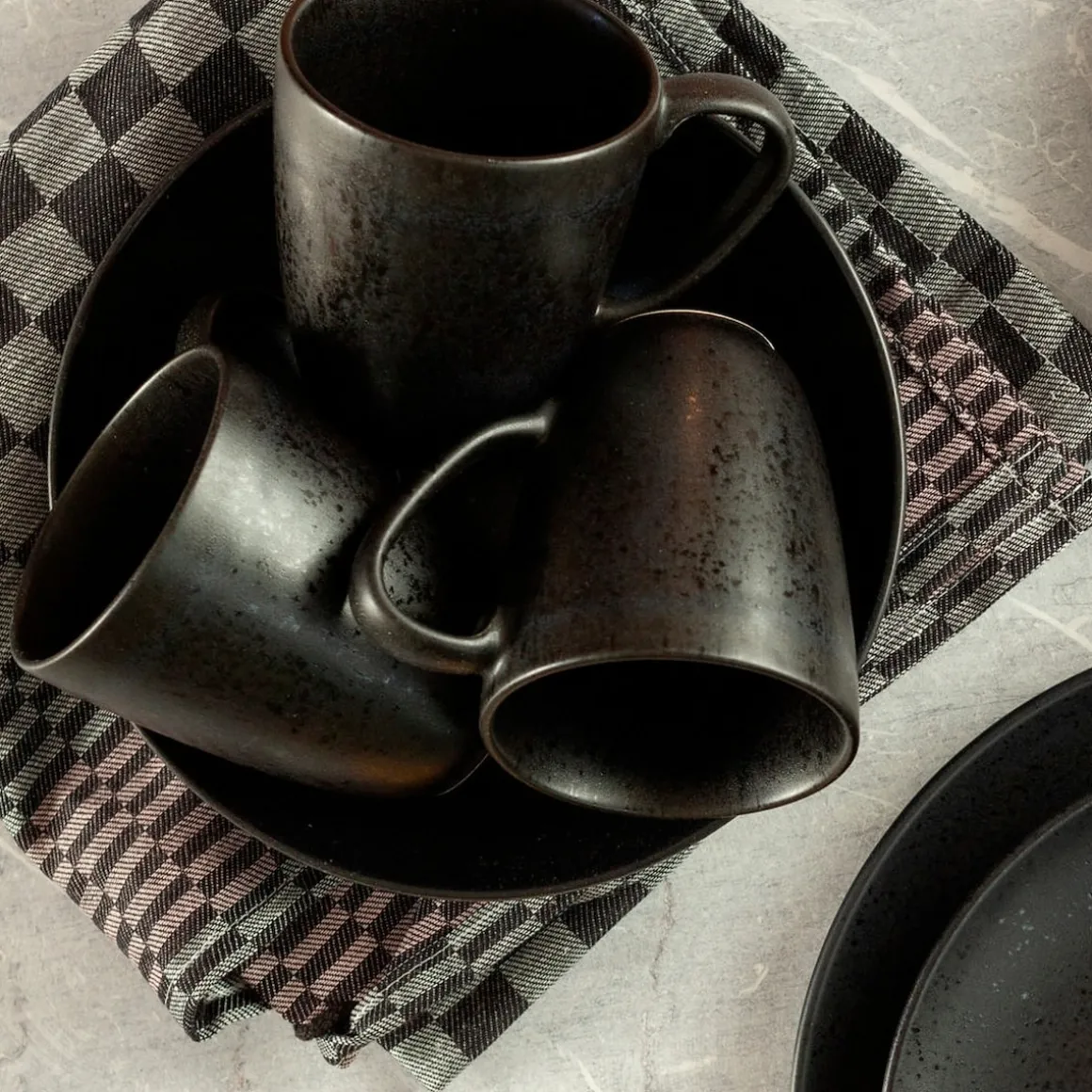 Kaffeebecher-Set, Steinzeug Essential