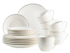 Kaffeeservice, Porzellan Felise Weiß / Gold