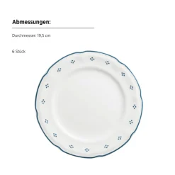 Kaffeeservice, Porzellan Lova Weiß / Blau