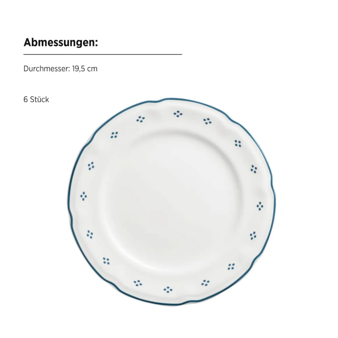 Kaffeeservice, Porzellan Lova Weiß / Blau