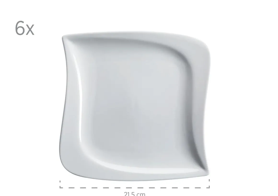 Kaffeeservice, Porzellan LA MUSICA 6 x Dessertteller, 6 x Kaffeetasse, 6 x Kaffeeuntertasse