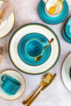 Kaffeeservice, Porzellan Prospero Blau