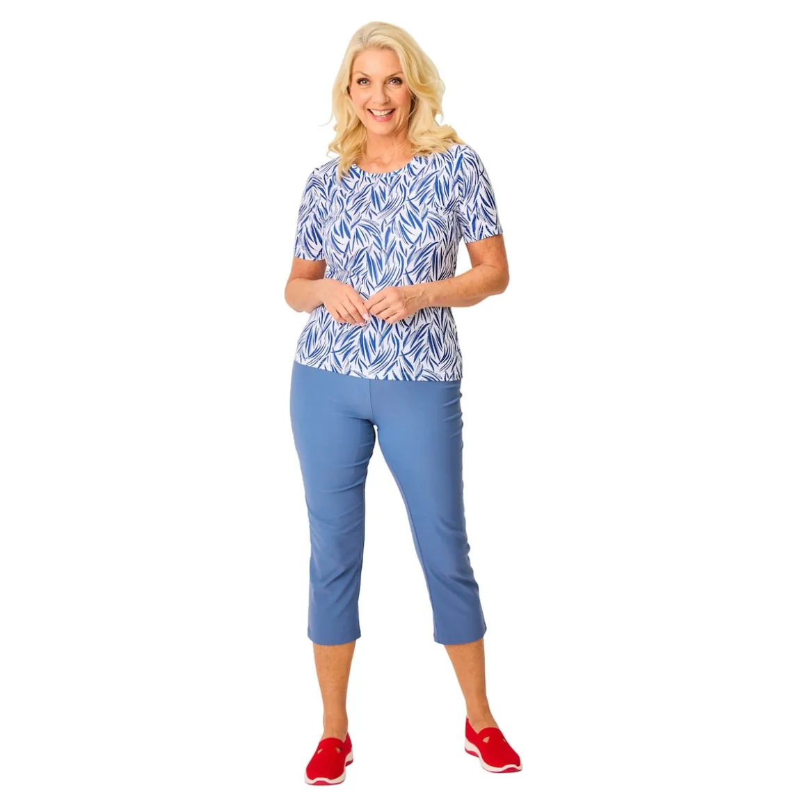 Komfort-Capri-Schlupfhose „Karin“ rauchblau