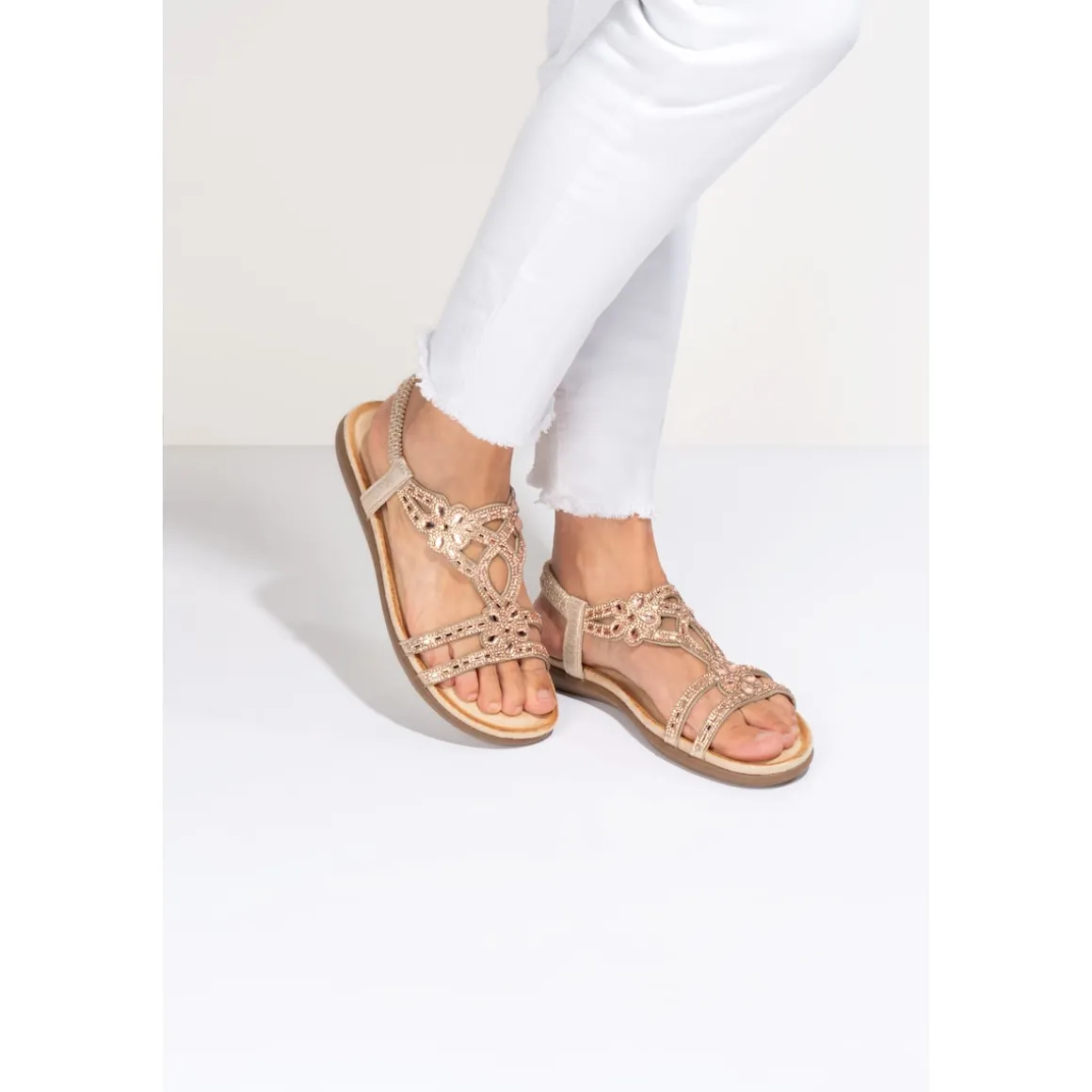 Komfort-Sandale "Elegant" rosegold