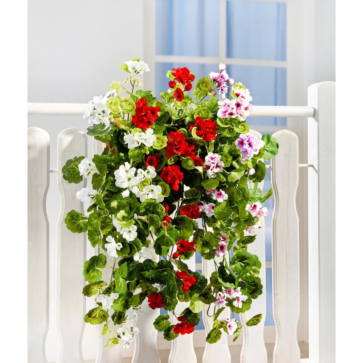 Kunstblume "Hängegeranie" rosa