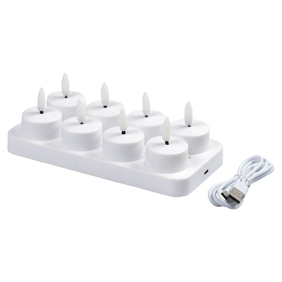 LED-Akku-Teelichter, 8 Stück