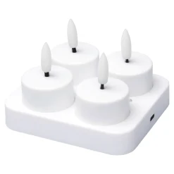 LED-Akku-Teelichter, 4 Stück