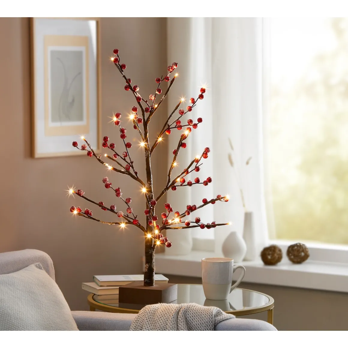 LED-Baum „Vereiste Beeren“