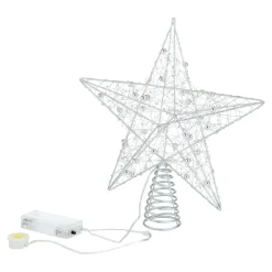 LED-Christbaumspitze silberfarben
