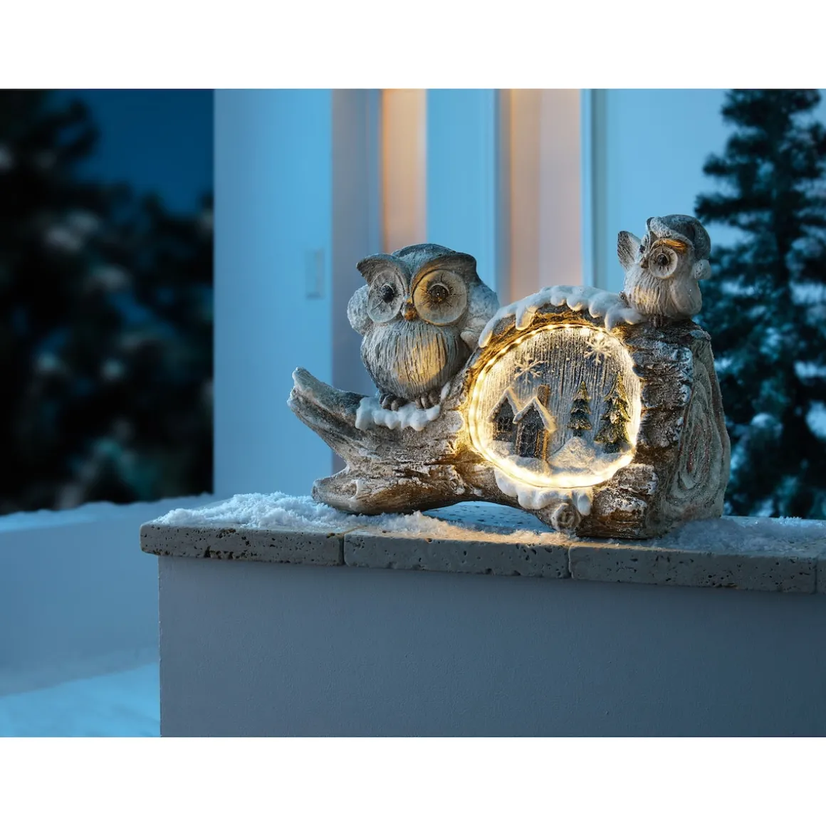 LED-Dekofigur „Eulen“