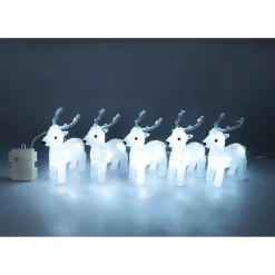 LED-Dekofigur "Rentiere", 5 Stück