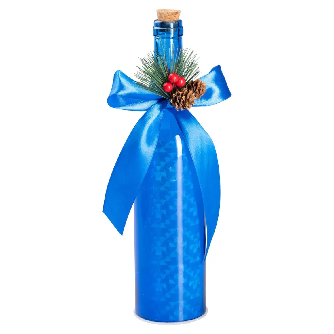 LED-Deko-Flasche blau