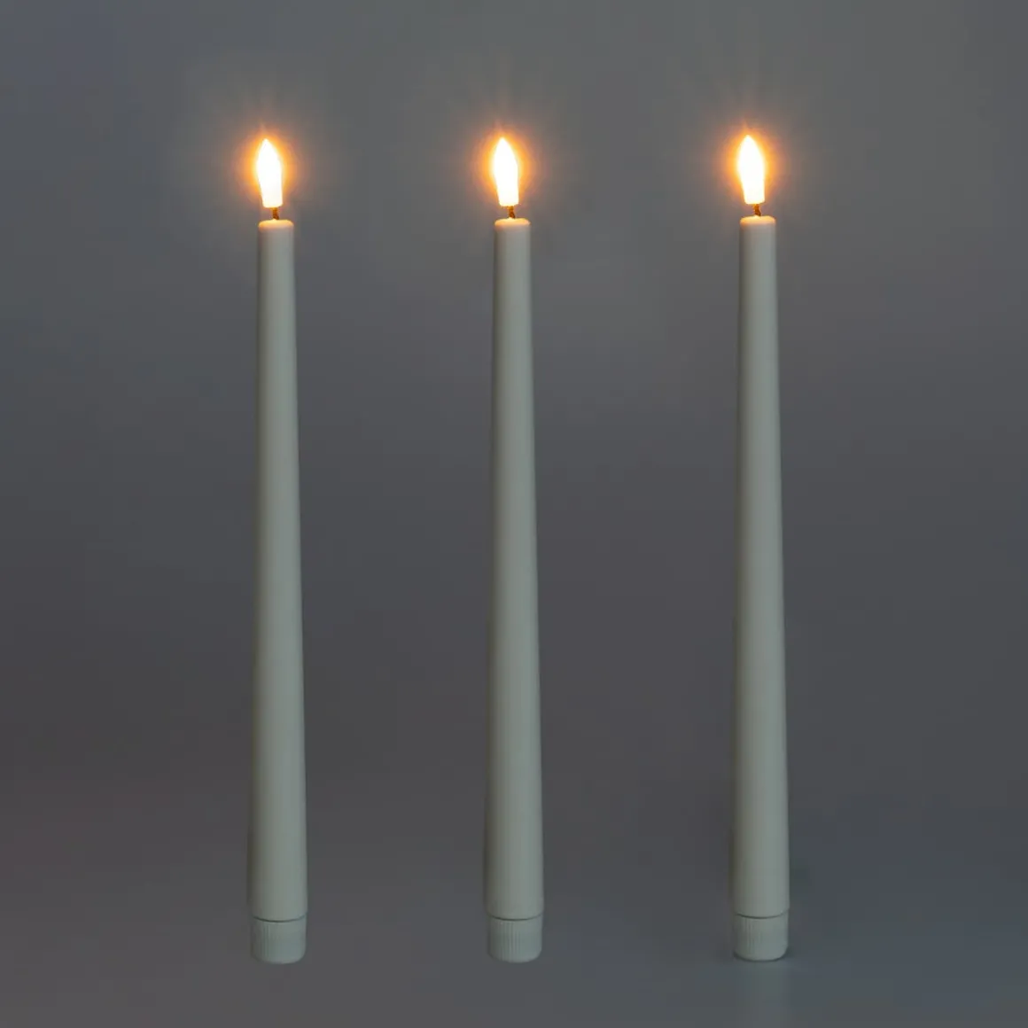 LED-Echtwachskerzen, 3 Stück