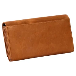 Lederbörse „Hibiskus“ cognac
