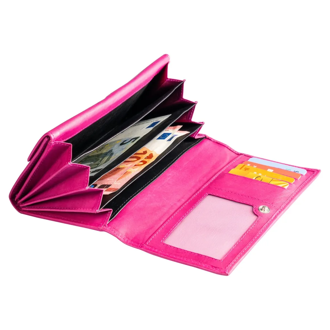 Lederbörse „Pusteblume“ pink