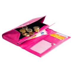 Lederbörse „Pusteblume“ pink