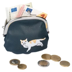 Leder-Klippbörse „Miezi“