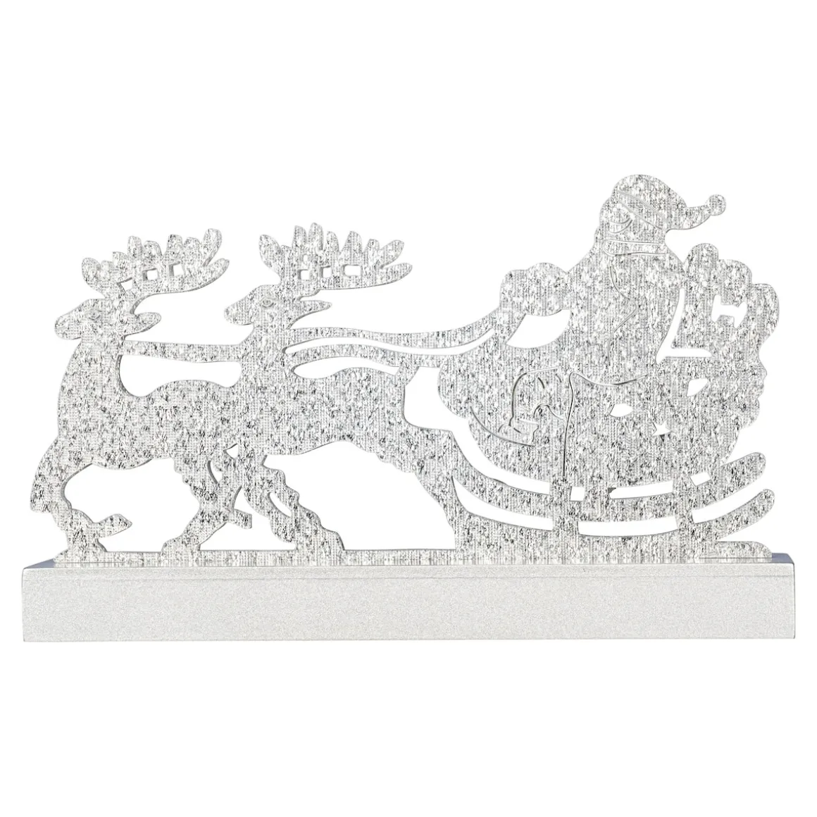 LED-Glitterdeko „Schlittenfahrt“