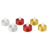 LED-Glitter-Teelichter, 6 Stück rot | silber | gold