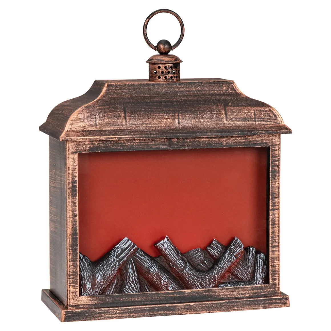 LED-Laterne mit Kaminfeuer "Antik"