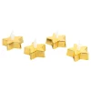 LED-Teelichter „Stern“, 4 Stück goldfarben