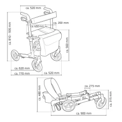 Leichtgewicht-Rollator
