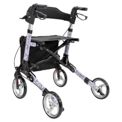 Leichtgewicht-Rollator Premium, Aluminium, mit Rückengurt und Tasche - AT51006 Sonderedition