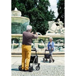 Leichtgewicht-Rollator Taima M-GT, Aluminium, mit Rückengurt und Tasche
