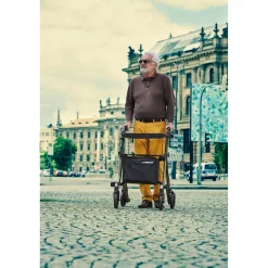 Leichtgewicht-Rollator Taima M-GT, Aluminium, mit Rückengurt und Tasche