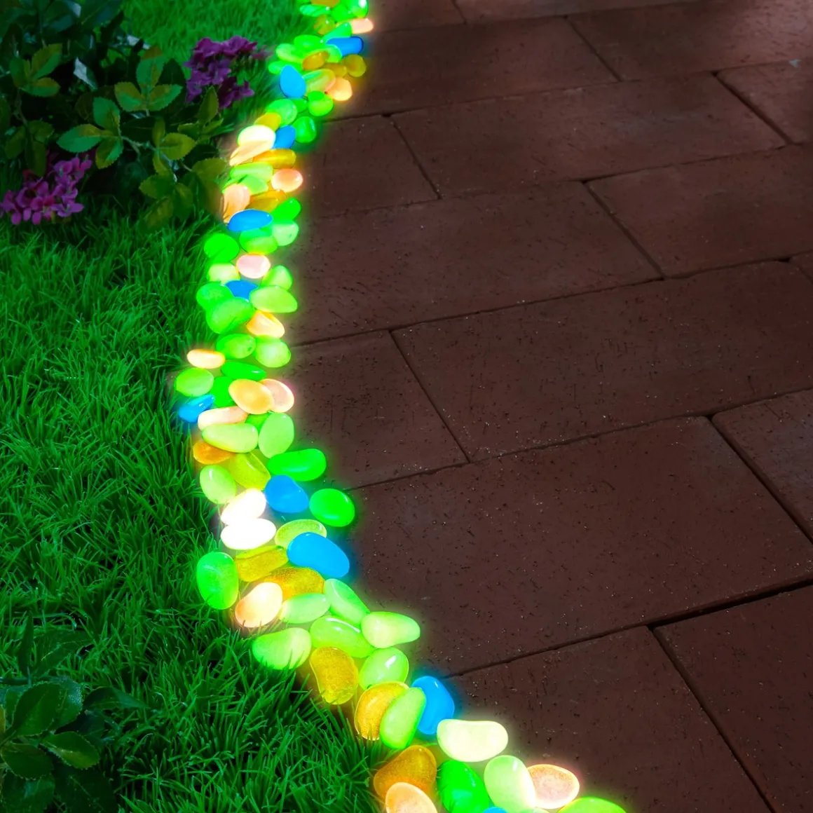 Leucht-Steine "Kunterbunt", 100 Stück