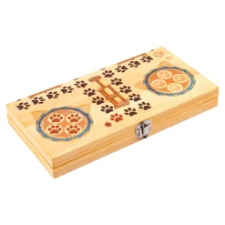 Ludo-Brettspiel „Katzenärger“, Holzspielbrett, 16 Spielfiguren + Würfel
