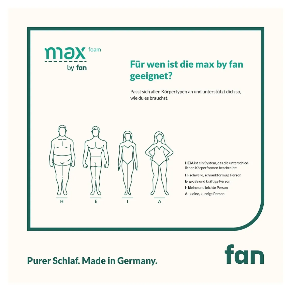 Matratze max foam by fan