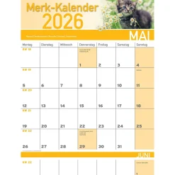 Merkkalender 2026 „Katzenbabies“