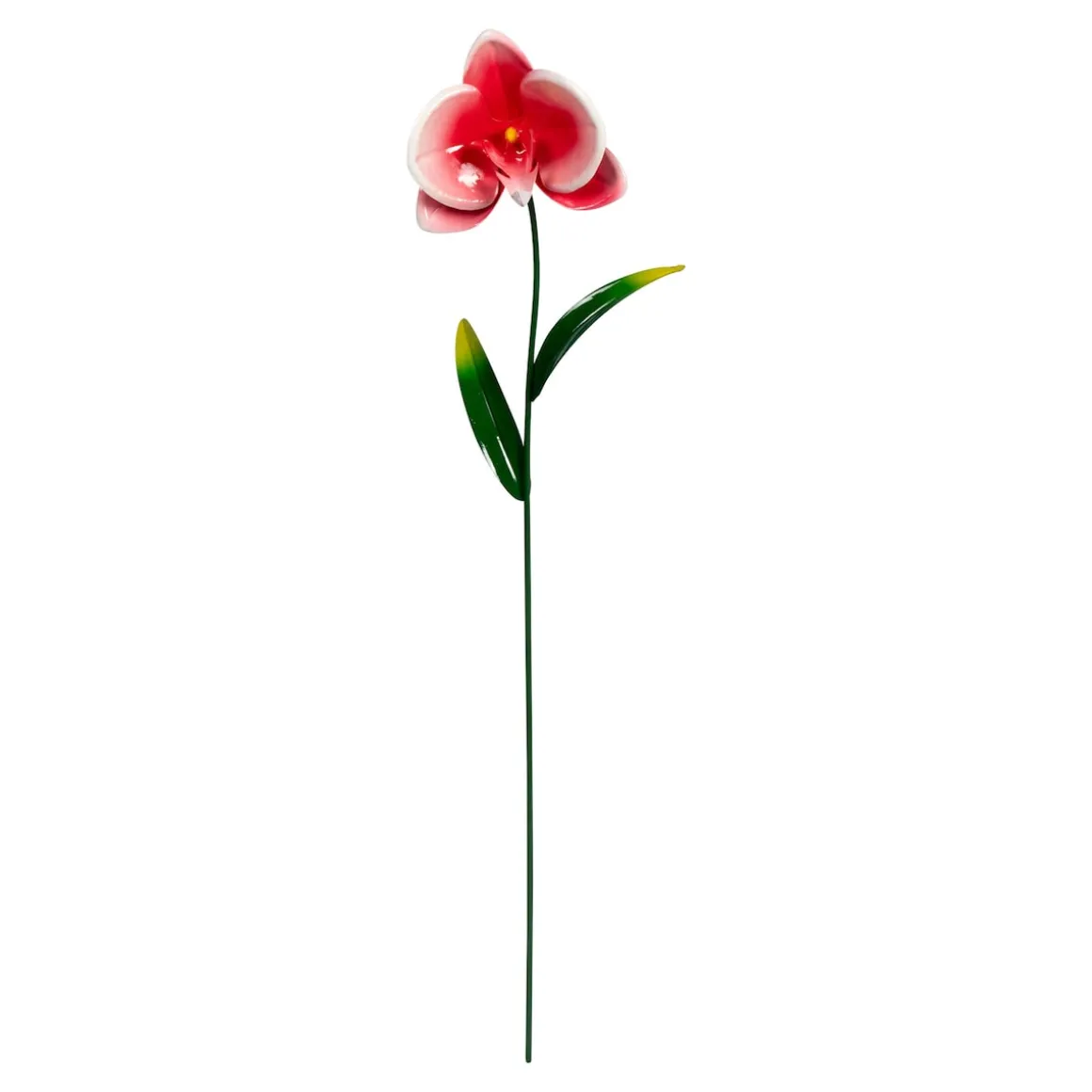 Metall-Gartenstecker "Orchidee" rot